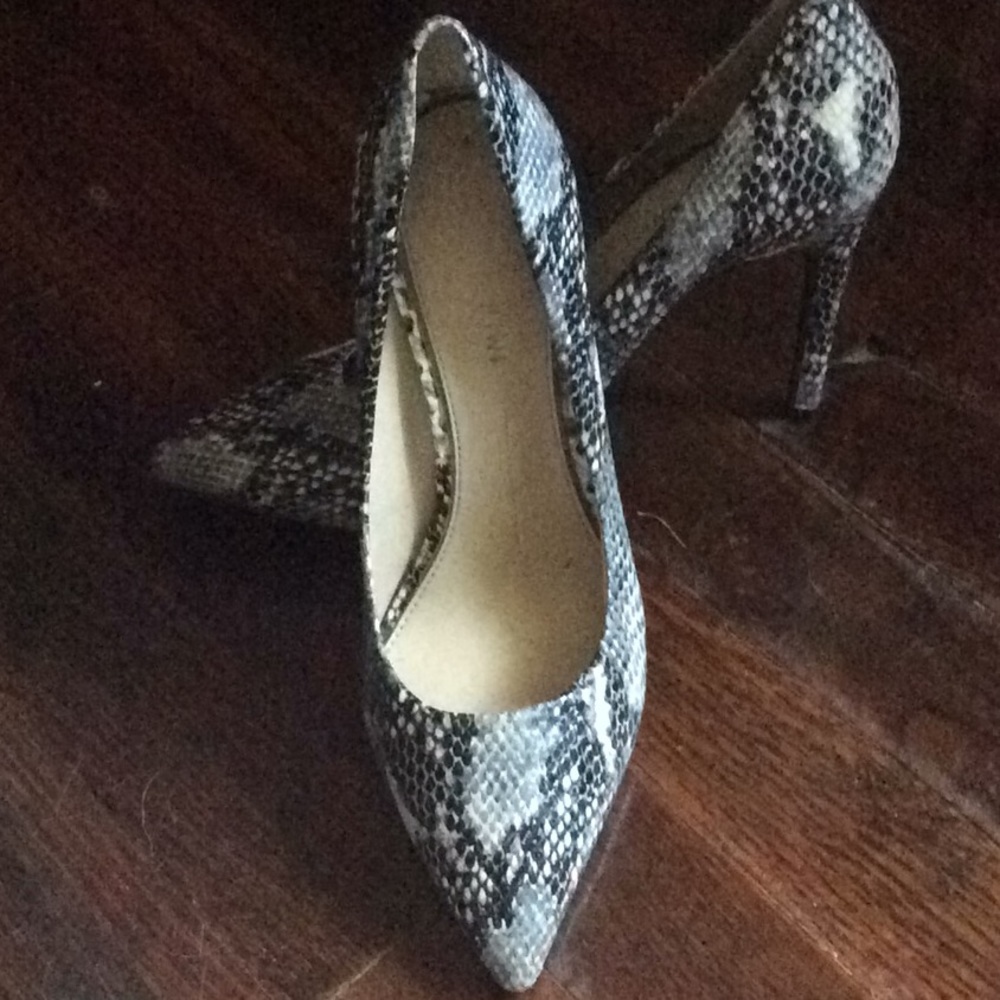 Snake print heels